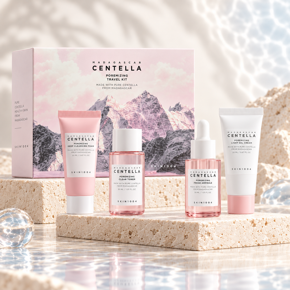 SKIN1004 Madagascar Centella Poremizing Travel Kit (Formato viaje)
