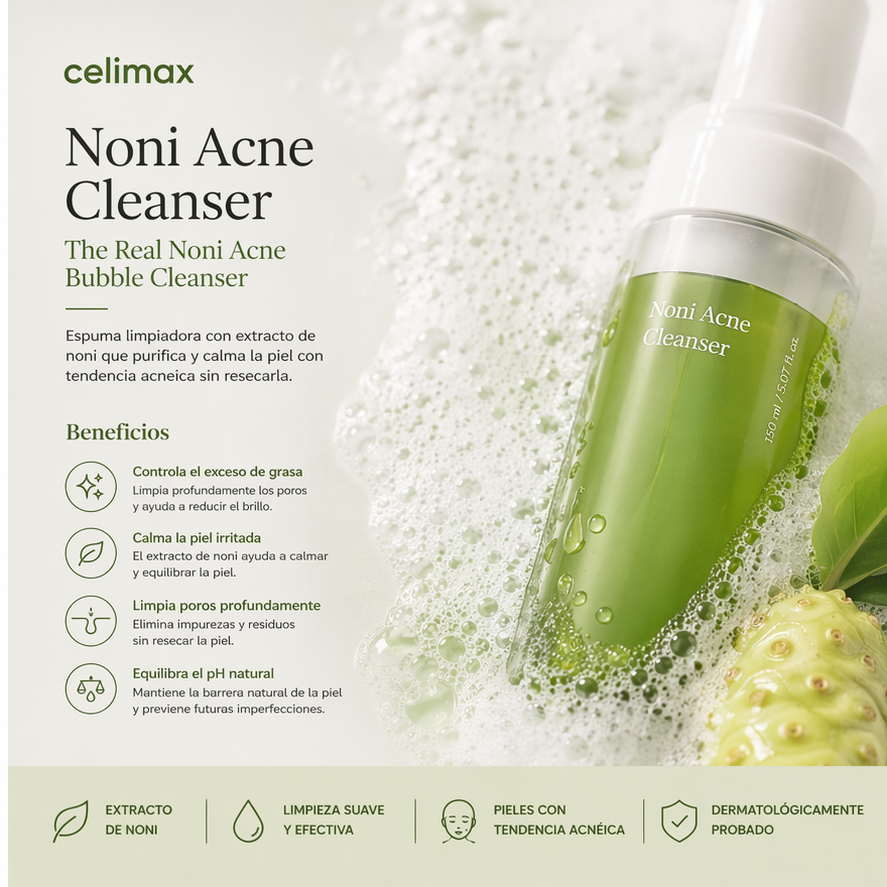CELIMAX The Real Noni Acne Bubble Cleanser 155ml